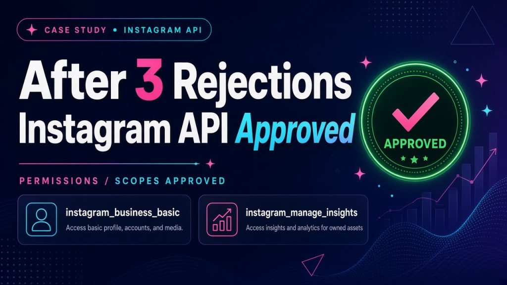 Instagram API approved after 3 rejections case study