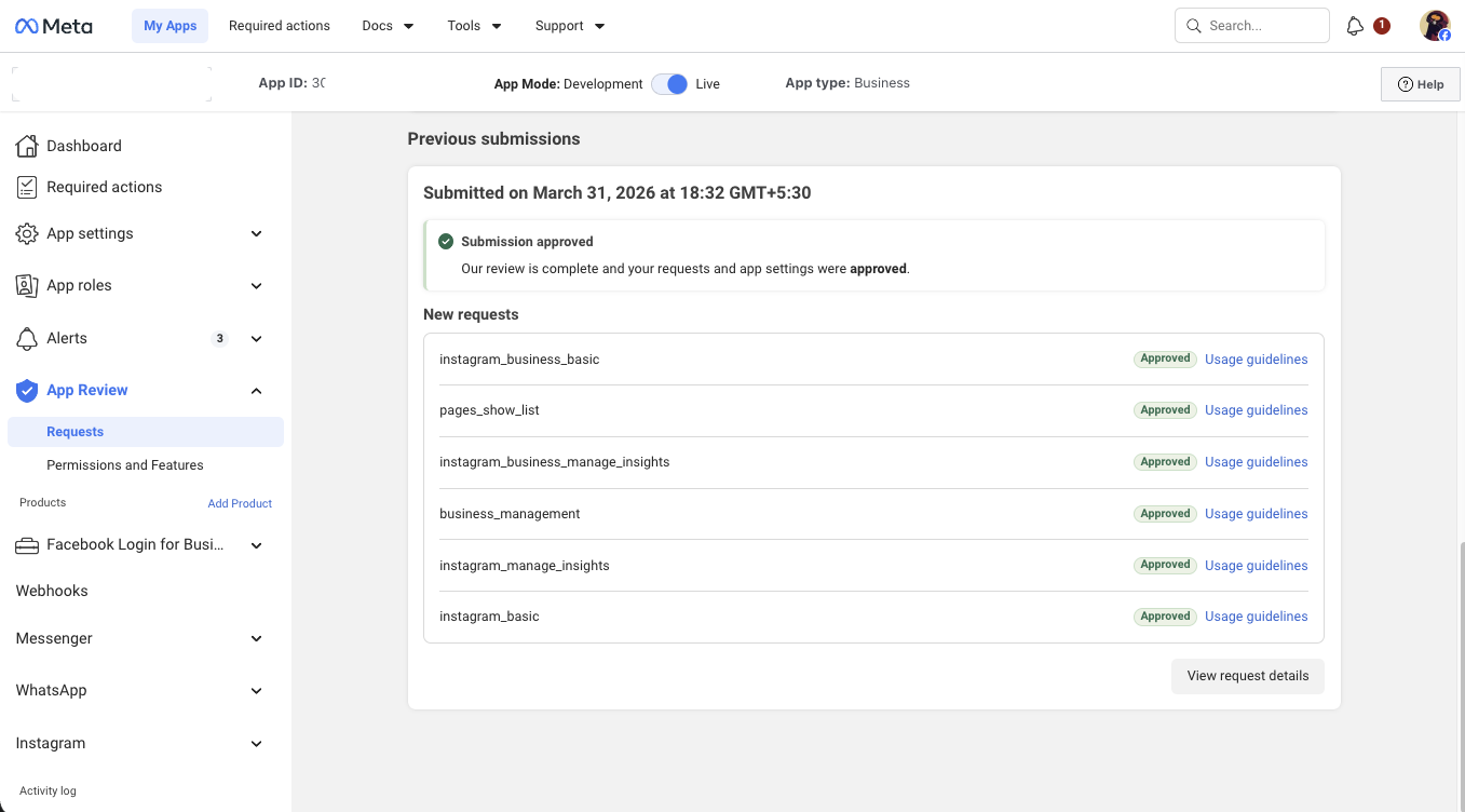 Meta App Permissions Approved — Social Media Automation SaaS Case Study