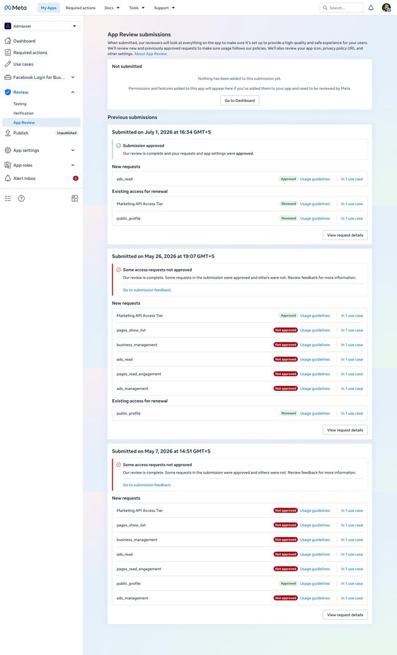 ads_read Permission Approved — Meta Ads API Case Study