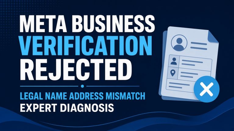 Meta Business Verification rejected legal name address mismatch