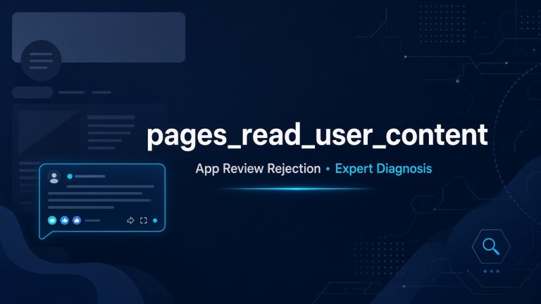 pages_read_user_content Meta App Review rejection expert diagnosis guide